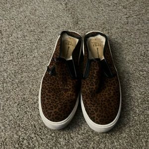 Cheetah print slip ons